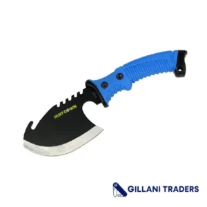 10.5" Hunt-Down Axe Throwing Hatchet Gut Hook Serrated Edge Rubber Grip W/ Sheath