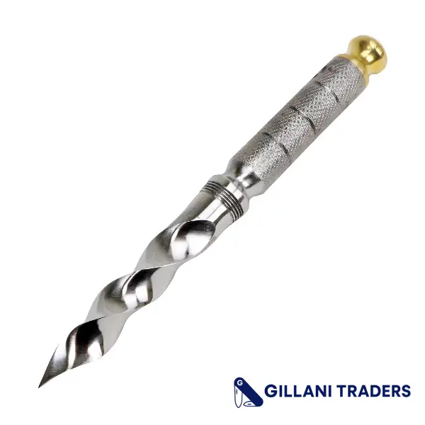 10" All Metal Stainless Steel Tri-Edge Twist Dagger With Aluminum Cover