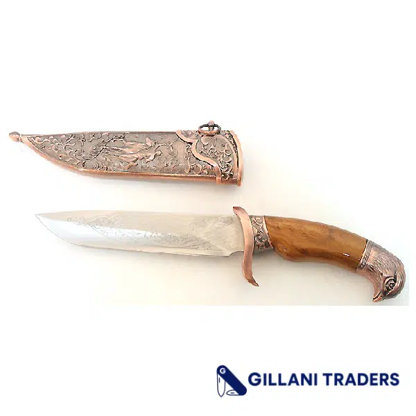 11" Dagger with Sheath Copper Color & Eagle Design