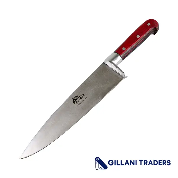 12.5" Chef Choice Cooking Kitchen Knife Stainless Steel Wood Handle