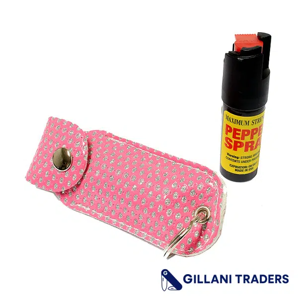 1/2 Oz Pepper Spray With Pink Case Key Chain"