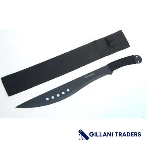 20.5" Black Machete Full Tang with Black Sheath