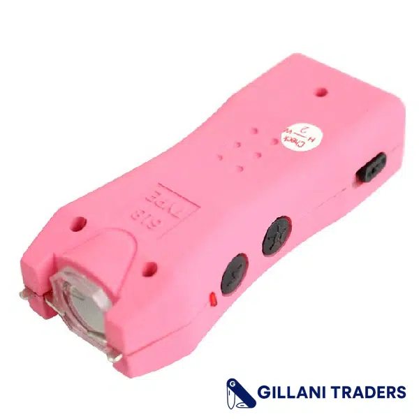 5 Million Flashlight LED Pink Stun Gun with Safety Switch