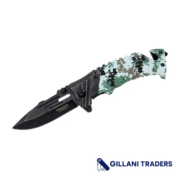 8" Defender Xtreme Spring Assisted Knife and Seat belt Cutter