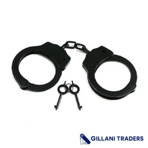 Black Colored Chained Heavy Duty Handcuffs With Keys