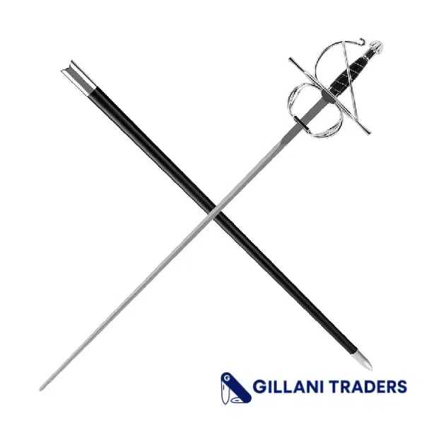 DISPATCH 51.2" Medieval King’s Sword with Stainless Steel Blade, Zinc Alloy Handle & Sheath