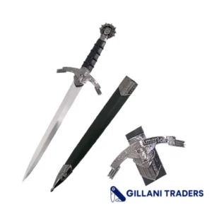 Defender 14.5" Medieval Roman Dagger Eagle Pattern Handle With Scabbard