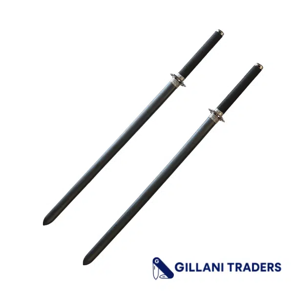 Defender 2 Pc 28" Ninja Sword Set Wood Handle With Black Nylon Cord Wrapped