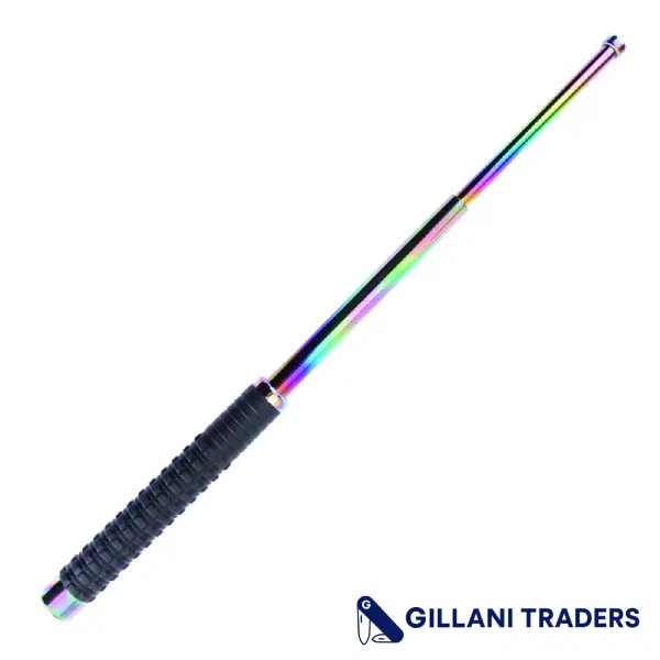 Defender 21" Rainbow Color Baton with Rubber Grip and Belt Holster Sheath