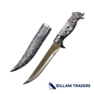 Defender-Xtreme 12" Bear Head Stainless Steel Blade Fantasy Dagger With Plastic Sheath