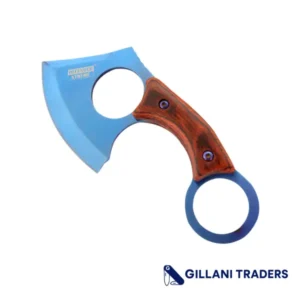 Defender-Xtreme 6.5" Blue Hunting Mini Axe 3CR13 Stainless Steel Wood Handle