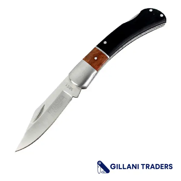 Defender-Xtreme 7" Black & Brown Folding Knife Wood Handle