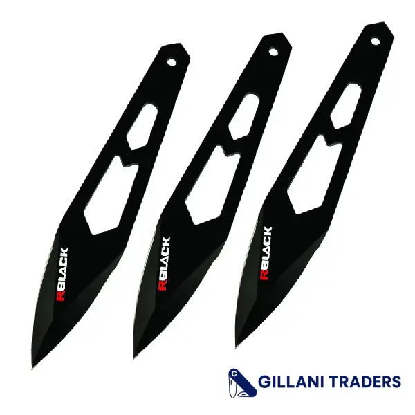 Dispatch 8" RBLACK Well-Balanced Throwing Knife Set – Durable & Tactical
