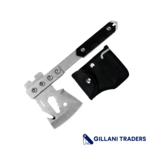 Dispatch Tactical 8.3" Silver Axe Stainless Steel Blade with Wooden Handle & Sheath