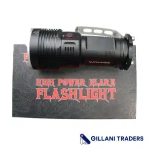 Hunt-Down Black 3000 Lumens Indoor Outdoor Reflector Flashlight With Handle
