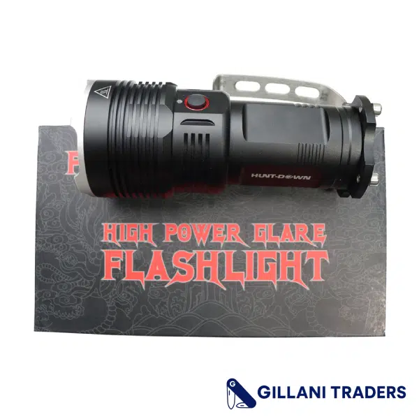 Hunt-Down Black 3000 Lumens Indoor Outdoor Reflector Flashlight With Handle