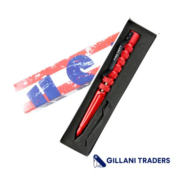 Hunt-Down New Powerful 6" Red Fire Dept. Survival Tactical Pen For Self Defence