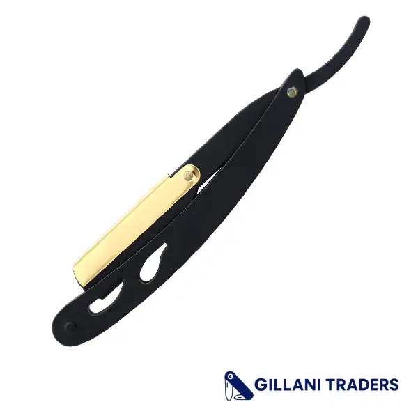 Professional Black & Gold Color Barber Salon Throat Shaving Razor With 10 Blades