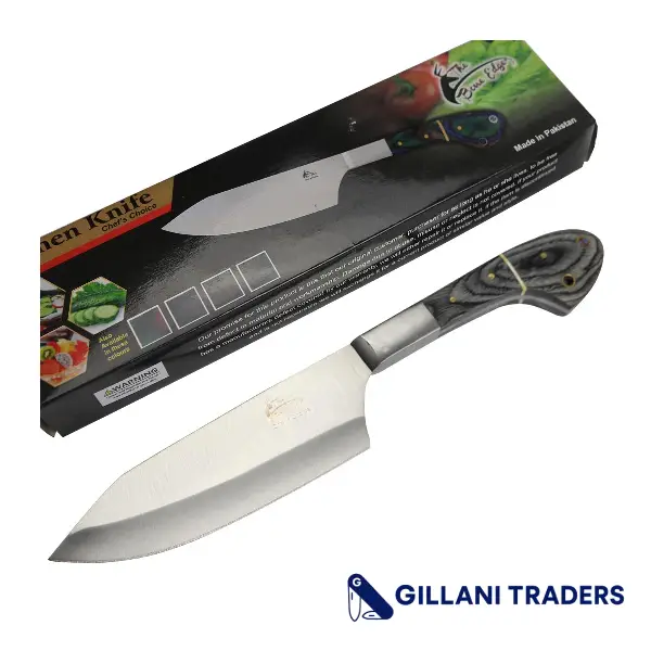The Bone Edge 11" Chef Kitchen Knife Black Packawood Handle Stainless Steel Blade