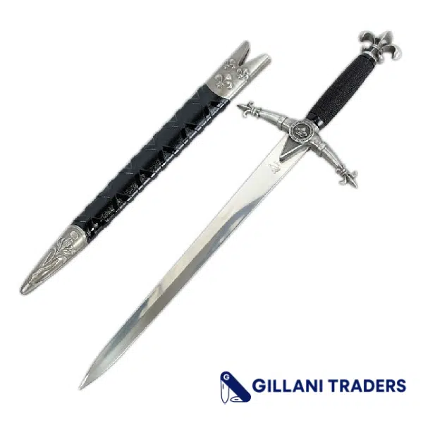 The Bone Edge 18" Steel Assassin Collectible Dagger With Scabbard