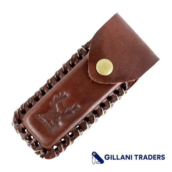 The Bone Edge Brown 4" Tactical knife Leather Sheath for a Knife Belt Loop