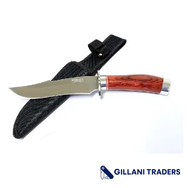 10" Defender Xtreme Hunting Knife Stainless Steel Blade with Wood Handle