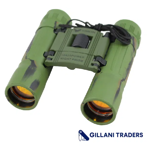 10x25 Ruby Lens Perrini Binoculars in Camo with Pouch