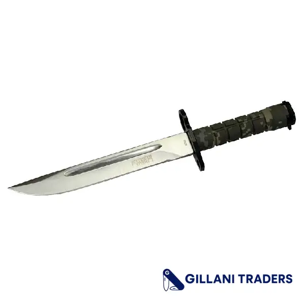13.75" Green Digital camo Bayonet Hunting Knife with Sheath