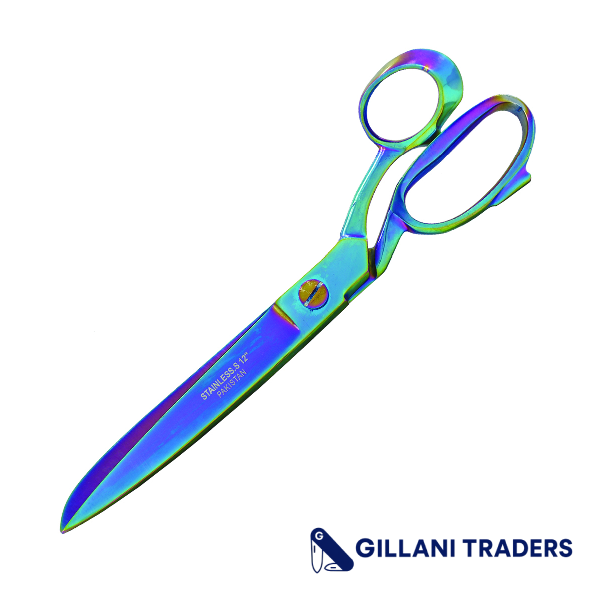 12" Multi Color Dressmaking Fabric Shears Tailor's Sewing Scissors