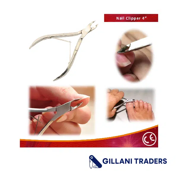 4" Jaw Double-Spring Nickel Cuticle Nipper