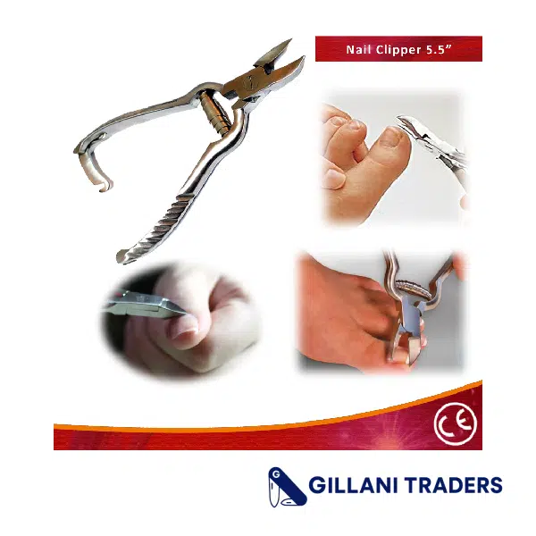 5.5" Silver Nail Cutter with Spring