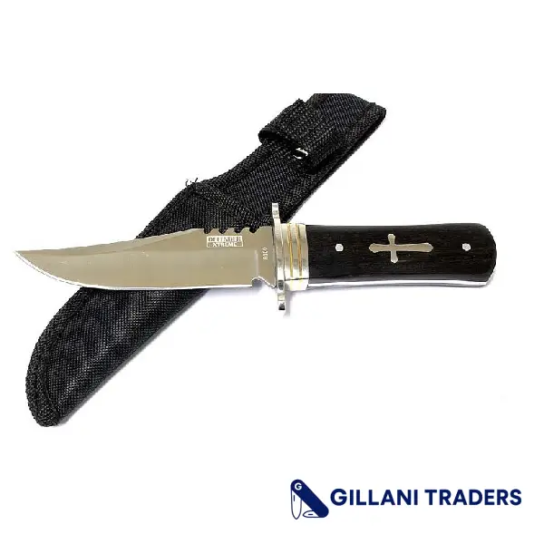 8" Defender Xtreme Hunting Knife Full Tang Stainless Steel Blade with Wood Handle