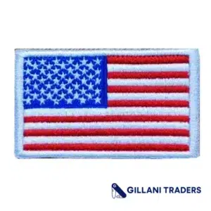 American Flag White Border Embroidered Tactical Patch for Backpacks