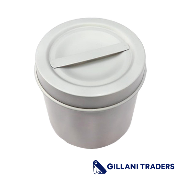 BDeals Stainless Steel Medium Dressing Jar 3.5"x3.5"/9x9cm Hospital Holloware