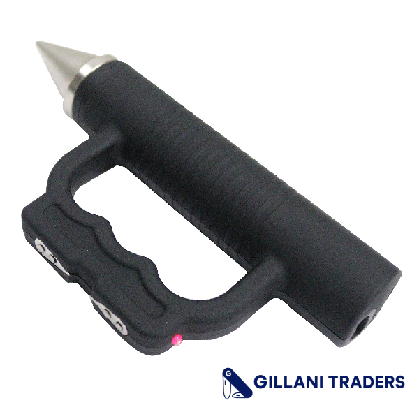 Defender 10 Mil Hand Held Stun Gun Glass Breaker & Pen Black