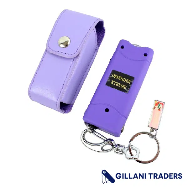 Defender Black 5 Million Hand-Held Stun Gun with LED Light & Rechargeable Battery