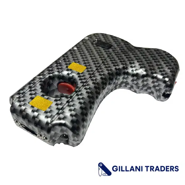 Defender Hand 10 Mil Stun Gun with LED Light & Safety Switch Carbon Fiber Color