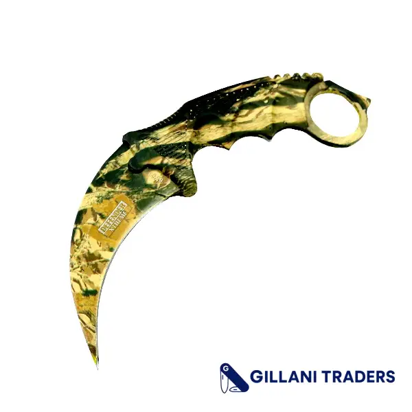 Defender Xtreme Karambit Necklace Hunting Knife Desert Camo Color With Sheath