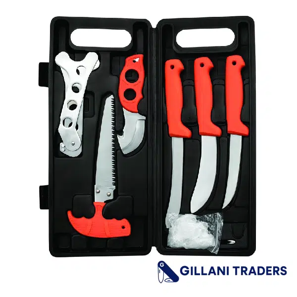 Dispatch 8-Piece Portable Hunting Field Dressing & Game Processor Set with Storage Case