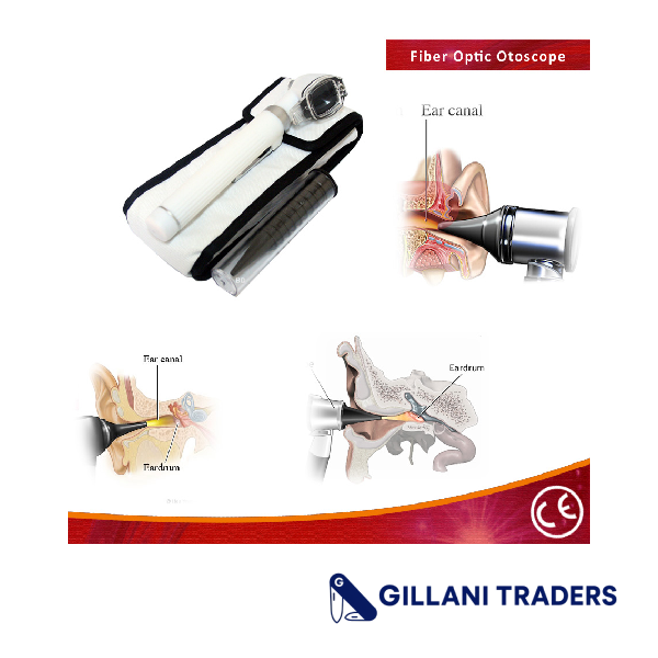 Fiber Optic Otoscope Mini Pocket White Medical Ent Diagnostic Set