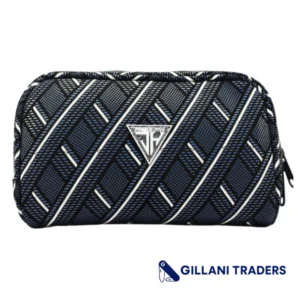 Jungle Hive Blue & White Geometric Advanced Odor Blocking Travel Pouch