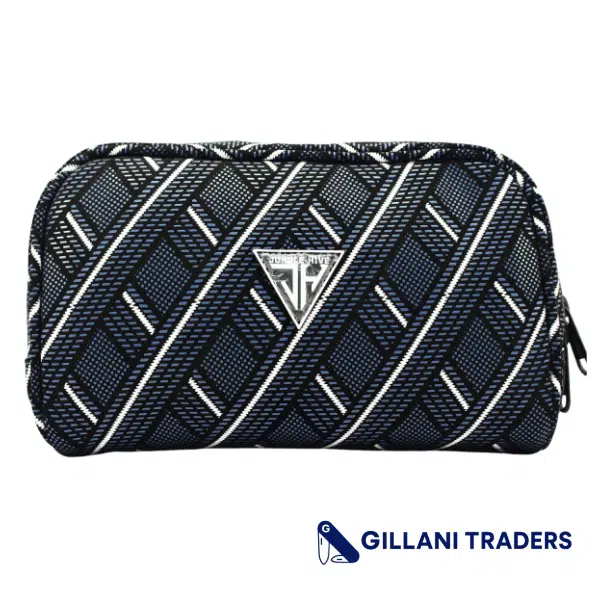 Jungle Hive Blue & White Geometric Advanced Odor Blocking Travel Pouch