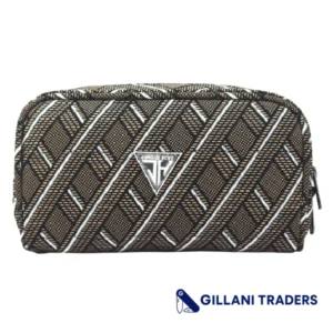 Jungle Hive Brown & White Geometric Advanced Odor Blocking Travel Pouch