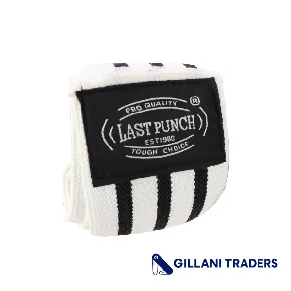 Last Punch 78" White & Black Knee Wraps Leg Support Weight Lifting Bandage Firm Strap