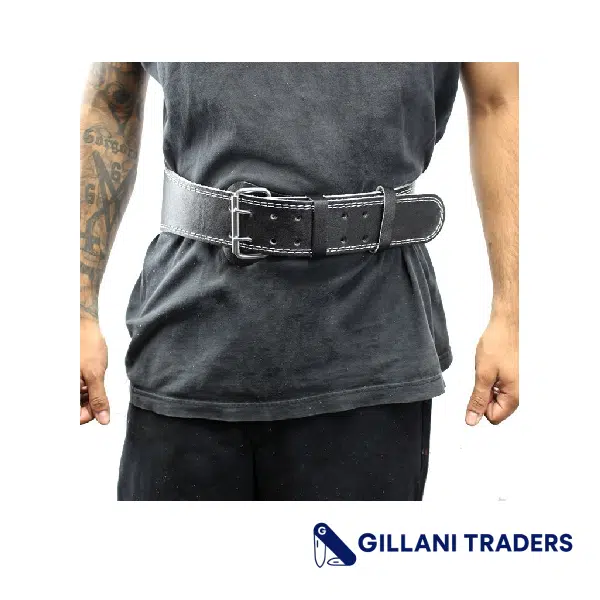 Last Punch® 4" Leather Black New Weight Lifting Body Building Belt Gym Fitness