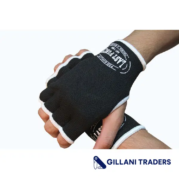 MMA Black Hand Wrap Training Gloves