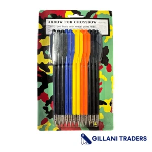 Man Kung 12pcs Plastic Arrows for Crossbows with Metal Point Heads