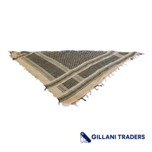 Military Tan & Black Lightweight Shemagh Cotton Arab Tactical Desert Scarf