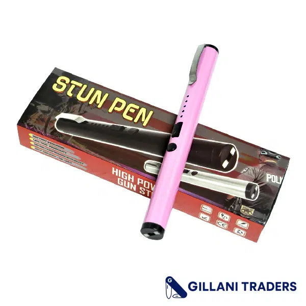 Office Pen Style Power Stun Gun 100KV - Pink Color