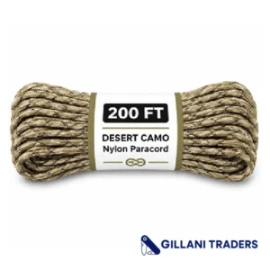 The Bone Edge - Desert Camo 200 ft Premium 550 Paracord